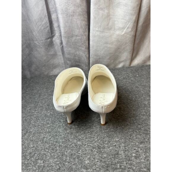 Matisse Marcell Mule Western Tooled Inlay Pointed Toe Women's Heel Size 9M White - Picture 3 of 8